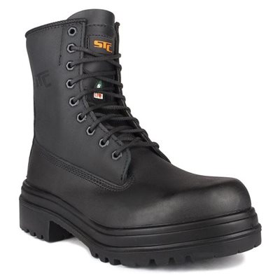 Steel toe and composite plate boot with side zipper