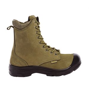 Botte 8" avec embout et semelle en acier Kaki