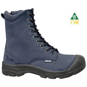 Botte 8" avec embout et semelle en acier Marine